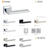 Дверная ручка HA194RO11 AL6 ZETTA цвет черный 2 штуки 