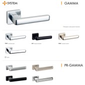 Дверная ручка HA195RO11 ELX1 GAMMA цвет брашированный графит 2 штуки 