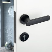 Дверная ручка HA196RO12 AL6 KAPPA цвет черный 2 штуки 