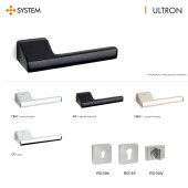 Дверная ручка HA197RO15 AL6 ULTRON цвет черный 2 штуки 