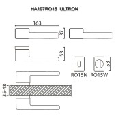 Дверная ручка HA197RO15 AL6 ULTRON цвет черный 2 штуки 