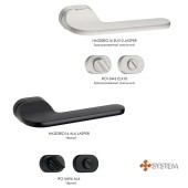 Дверная ручка HA203RO16 ELX10 JASPER цвет брашированный алюминий 2 штуки