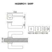 Дверная ручка HA209RO11 CBM SARP цвет полированный хром 2 штуки