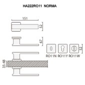Дверная ручка HA222RO11 BBN NORMA цвет черный матовый никель 2 штуки