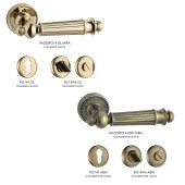 Дверная ручка HA225RO14 ABM MIRA цвет состаренная латунь 2 штуки