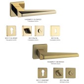 Дверная ручка HA226RO11 GB DIAGO цвет матовая латунь 2 штуки