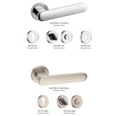 Дверная ручка HA227RO12 CR SINUS цвет глянцевый хром 2 штуки