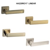 Дверная ручка HA229RO17 GB LINEAR цвет матовая латунь 2 штуки