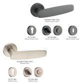 Дверная ручка HA234RO12 BBN VEGA цвет черный матовый никель 2 штуки Дверная ручка HA234RO12 BBN VEGA цвет черный матовый никель 2 штуки