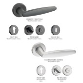 Дверная ручка HA245RO12 BBN POLNA цвет черный матовый никель 2 штуки