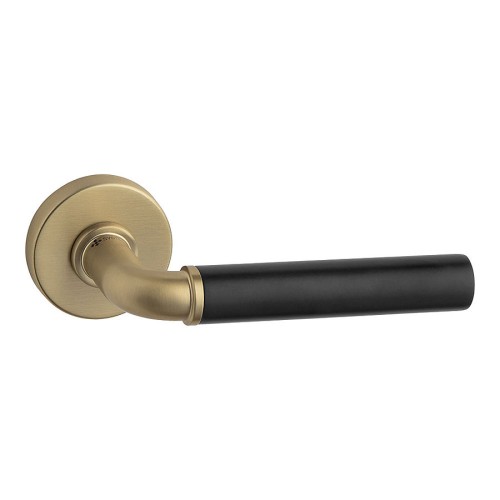 Дверная ручка HA246RO12 GB-GB/AL6 NORD цвет матовая латунь, черный 2 штуки