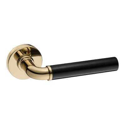 Дверная ручка HA246RO12 GL-GL/AL6 NORD цвет глянцевое золото, черный 2 штуки