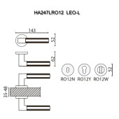 Дверная ручка HA247LRO12 CR LEO-L цвет глянцевый хром 2 штуки Дверная ручка HA247LRO12 CR LEO-L цвет глянцевый хром 2 штуки