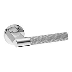 Дверная ручка HA247LRO12 CR LEO-L цвет глянцевый хром 2 штуки 