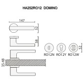 Дверная ручка HA252RO12 AL6 DOMINO цвет черный 2 штуки Дверная ручка HA252RO12 AL6 DOMINO цвет черный 2 штуки