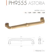 Дверная ручка скоба PH9555 0300 MAB цвет старая бонза длина 331 мм, крепление 300 мм