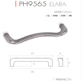 Дверная ручка скоба PH9565 0280 NB цвет брашированный никель длина 307 мм, крепление 280 мм