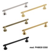 Дверная ручка скоба PH9630 0350 PN-PN цвет глянцевый никель длина 410 мм, крепление 350 мм