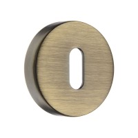 Накладки с цилиндрическим отверстием для ключа RO12N ABM ROSET цвет состаренная латунь 2 штуки Накладки с цилиндрическим отверстием для ключа RO12N ABM ROSET цвет состаренная латунь 2 штуки