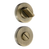 Накладки с поворотной кнопкой RO12W6 ABM ROSET цвет состаренная латунь 2 штуки Накладки с поворотной кнопкой RO12W6 ABM ROSET цвет состаренная латунь 2 штуки