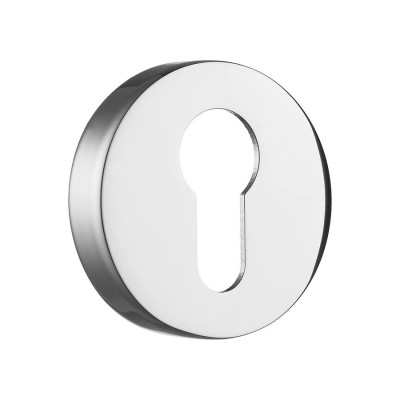 Накладки с цилиндрическим отверстием для ключа RO12Y CR ROSET цвет глянцевый хром 2 штуки   