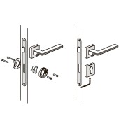 Накладки с поворотной кнопкой RO11W6 CBM ROSET цвет полированный матовый хром