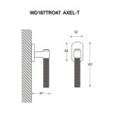Оконная ручка WD187TRO47 AL6 AXEL-T цвет черный Оконная ручка WD187TRO47 AL6 AXEL-T цвет черный