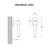 Оконная ручка WD218RO47 CBM APEX цвет полированный хром Оконная ручка WD218RO47 CBM APEX цвет полированный хром