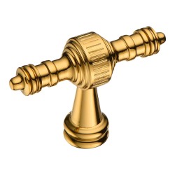 Ручка эксклюзив кнопка Т-образная 07149-003 глянцевое золото длина 51 мм 