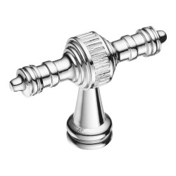 Ручка эксклюзив кнопка Т-образная 07149-005 глянцевый хром длина 51 мм  