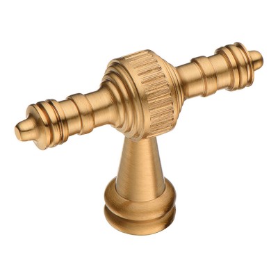 Ручка эксклюзив кнопка Т-образная 07149-007 сатинированное золото длина 51 мм 