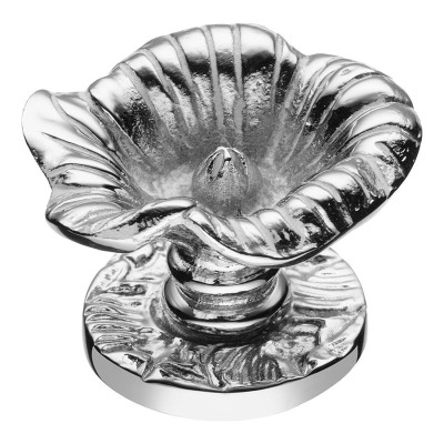 Ручка эксклюзив кнопка цветок 07203-519 глянцевый хром с патиной диаметр 35 мм