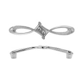 Ручка скоба 15.172.128.07 SWA DIA цвет глянцевый хром, кристаллы Swarovski длина 149 мм, крепление 128 мм