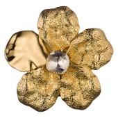 Ручка эксклюзив кнопка 21.95.32 SWA 19 цвет глянцевое золото 24К, кристалл диаметр 95 мм