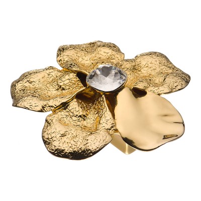 Ручка эксклюзив кнопка 21.95.32 SWA 19 цвет глянцевое золото 24К, кристалл диаметр 95 мм