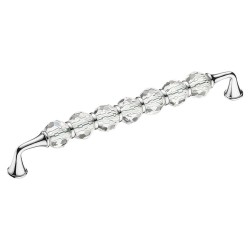 Ручка эксклюзив скоба 2537-005-192 глянцевый хром горный хрусталь длина 205 мм