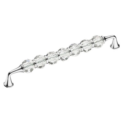 Ручка эксклюзив скоба 2537-005-192 глянцевый хром горный хрусталь длина 205 мм