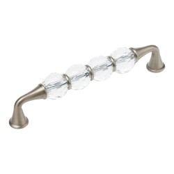 Ручка эксклюзив скоба 2537-006-128 длина 144 мм никель горный хрусталь Ручка эксклюзив скоба 2537-006-128 длина 144 мм никель горный хрусталь