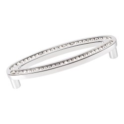 Ручка эксклюзив скоба 2577-005-96 глянцевый хром, кристаллы Сваровски длина 106 мм, крепление 96 мм Ручка эксклюзив скоба 2577-005-96 глянцевый хром, кристаллы Сваровски длина 106 мм, крепление 96 мм