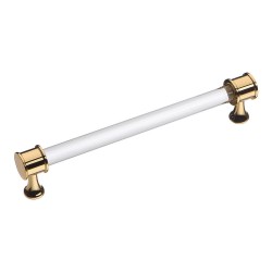 Ручка скоба 2595-003-128 цвет глянцевое золото, стекло длина 144 мм, крепление 128 мм Ручка скоба 2595-003-128 цвет глянцевое золото, стекло длина 144 мм, крепление 128 мм