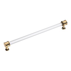 Ручка скоба 2595-003-192 цвет глянцевое золото, стекло длина 208 мм, крепление 192 мм Ручка скоба 2595-003-192 цвет глянцевое золото, стекло длина 208 мм, крепление 192 мм