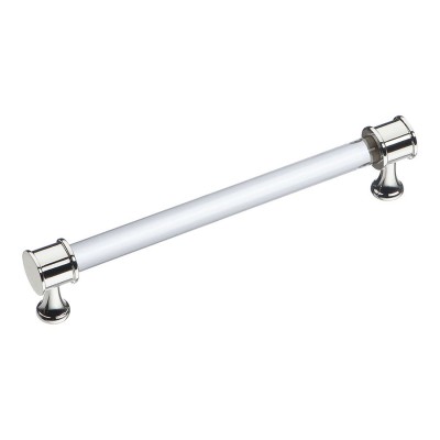 Ручка скоба 2595-016-128 цвет платиновый, стекло длина 144 мм, крепление 128 мм