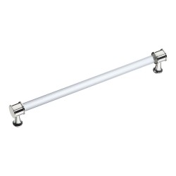 Ручка скоба 2595-016-192 цвет платиновый, стекло длина 208 мм, крепление 192 мм Ручка скоба 2595-016-192 цвет платиновый, стекло длина 208 мм, крепление 192 мм