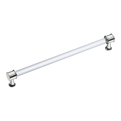 Ручка скоба 2595-016-192 цвет платиновый, стекло длина 208 мм, крепление 192 мм Ручка скоба 2595-016-192 цвет платиновый, стекло длина 208 мм, крепление 192 мм