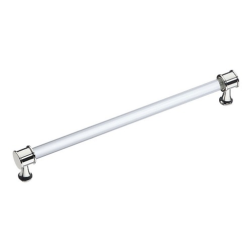 Ручка скоба 2595-016-192 цвет платиновый, стекло длина 208 мм, крепление 192 мм 