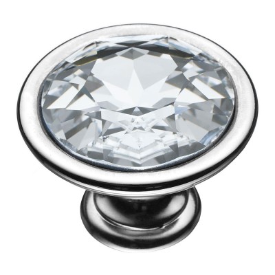 Ручка эксклюзив кнопка 27.35.07 SWA цвет глянцевый хром кристалл Сваровски Ручка эксклюзив кнопка 27.35.07 SWA цвет глянцевый хром кристалл Сваровски