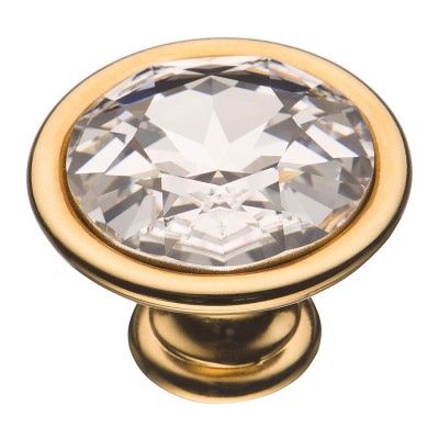 Ручка эксклюзив кнопка 27.35.19 SWA глянцевое золото кристалл Сваровски Ручка эксклюзив кнопка 27.35.19 SWA глянцевое золото кристалл Сваровски