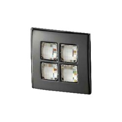 Ручка эксклюзив кнопка 7164.0038.030 цвет графит, кристаллы Сваровски ширина 38 мм 