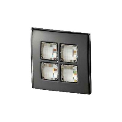 Ручка эксклюзив кнопка 7164.0038.030 цвет графит, кристаллы Сваровски ширина 38 мм 