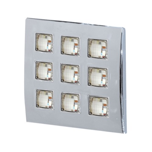 Ручка эксклюзив кнопка 7164.0060.026 цвет глянцевый хром, кристаллы Сваровски ширина 60 мм